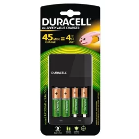 סט מטען+סוללות נטענות Duracell AA+ AAA 2272702