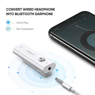 Адаптер Bluetooth UGREEN Bluetooth 5.0 aptX To 3.5" mm Audio 40854 Адаптер Bluetooth UGREEN Bluetooth 5.0 aptX To 3.5" mm Audio 40854