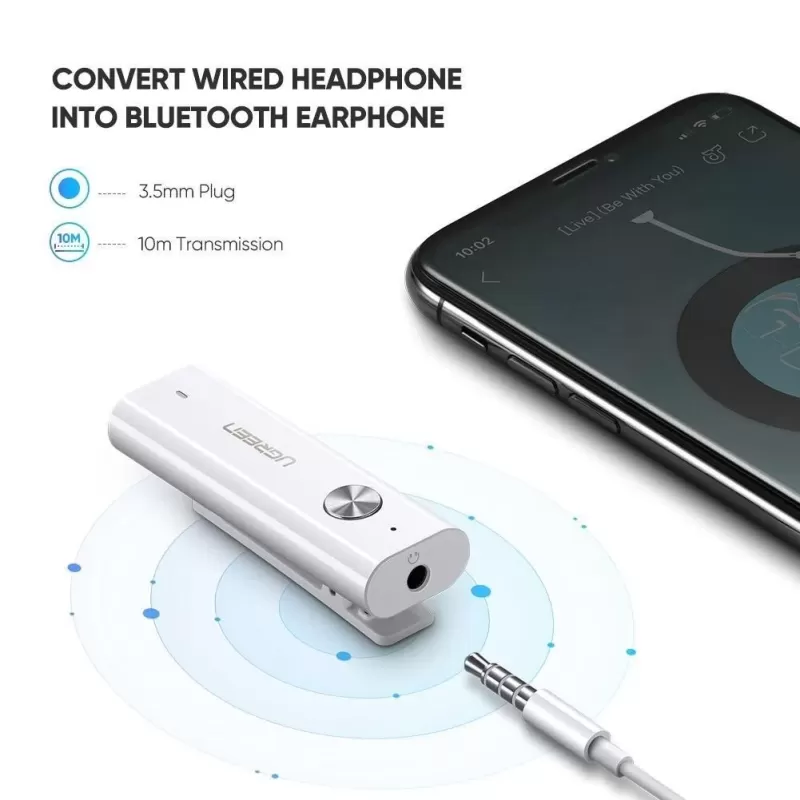 מתאם Bluetooth UGREEN Bluetooth 5.0 aptX To 3.5" mm Audio 40854