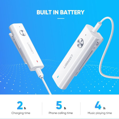 Адаптер Bluetooth UGREEN Bluetooth 5.0 aptX To 3.5" mm Audio 40854 Адаптер Bluetooth UGREEN Bluetooth 5.0 aptX To 3.5" mm Audio 40854