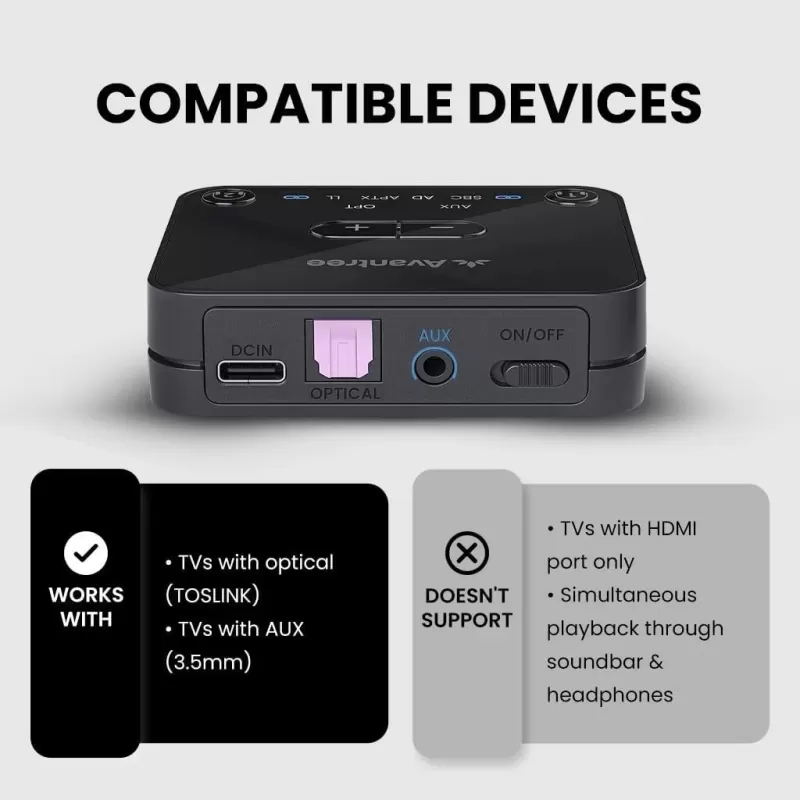 Bluetooth Transmitter Avantree Audikast 3 Bluetooth Audio Transmitter AV-BTTC-418P-3