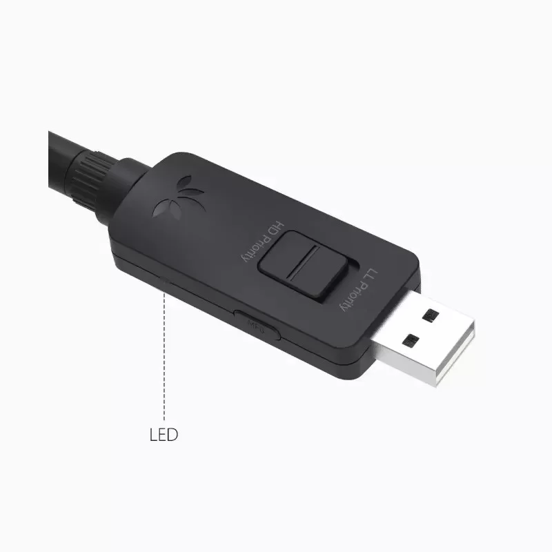Bluetooth Adapter Avantree Long Range HD BT5.0 Bluetooth USB Audio Transmitter & Dongle BTDG-60-BLK Color:black
