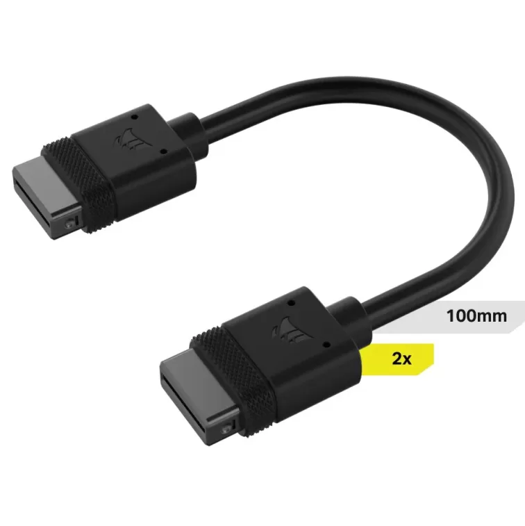 Кабель Corsair 2 - iCUE LINK 2x 100mm black CL-9011121-WW
