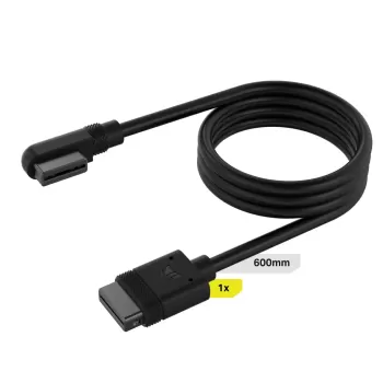 Cable Corsair iCUE LINK 1x 600mm, Straight/Slim 90°connectors black CL-9011122-WW
