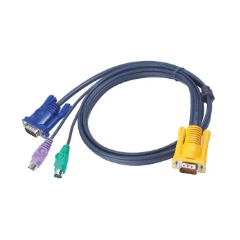 כבל ATEN 2L-5202P 1.8M PS/2 KVM 2L-5202P 1.8M PS/2 KVM ATEN Black צבע שחור