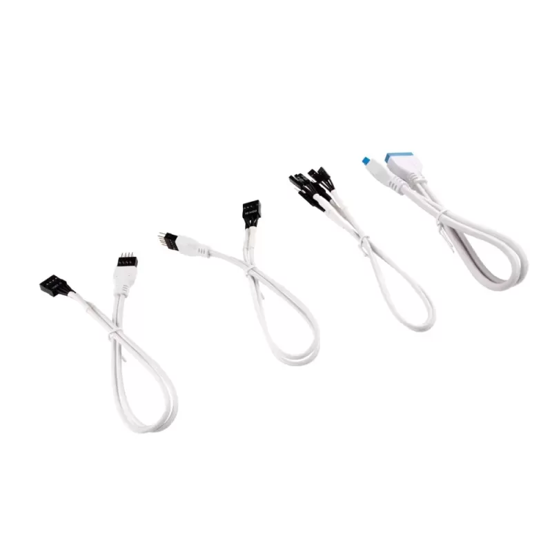 Front Panel Extension Cable Kit Corsair Premium Sleeved 30cm - white CC-8900245