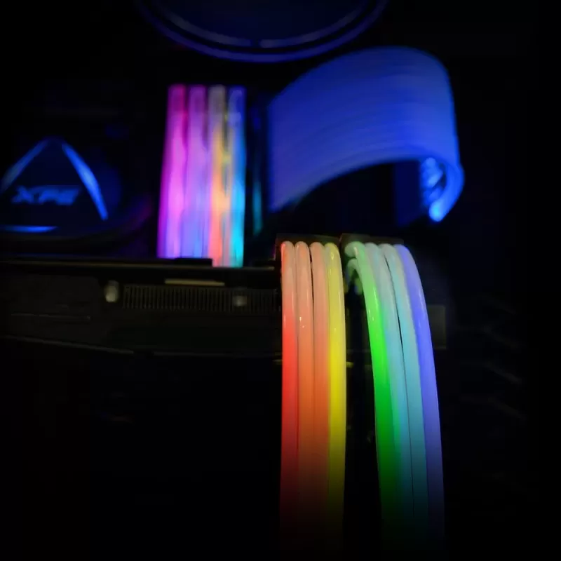 Удленитель питания Видеокарты 8PIN XPG PRIME ARGB VGA ARGBEXCABLE-VGA-BKCWW