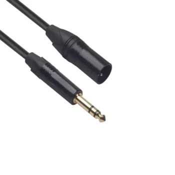 Audio Cable Gold Touch XLR Male to 6.35mm Jack Audio Cable 3m Black Plug CH-XLR-6.35-MMB-3 Audio Cable Gold Touch XLR Male to 6.35mm Jack Audio Cable 3m Black Plug CH-XLR-6.35-MMB-3