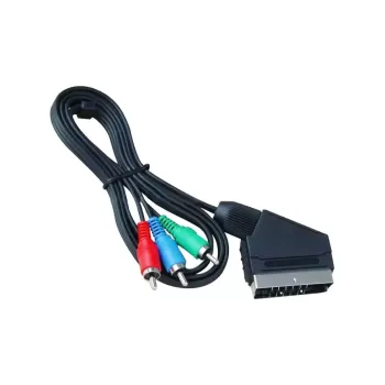 Cable Gold Touch SCART to 3RCA Component Cable M/M 1.8m CH-SCT-3RCA-1.8 Color:black