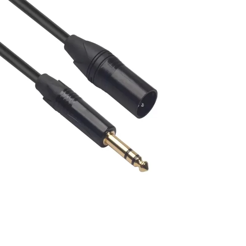 Audio Cable Gold Touch XLR Male to 6.35mm Jack Cable 5m Black Plug CH-XLR-6.35-MMB-5