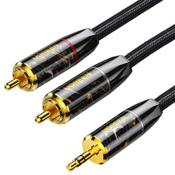 Аудиокабель UGREEN 3.5mm Male to RCA male x2 Hi-Fi SCC 2m 10961