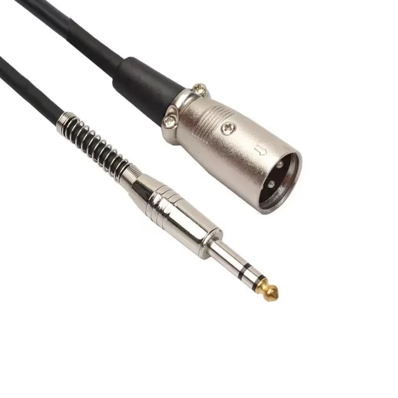 כבל אודיו Gold Touch XLR Male to 6.35mm Jack Cable 1.8m Silver Plug CH-XLR-6.35-MMS-1.8