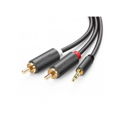 Audio Cable UGREEN Uירוק 10510 3.5mm Male to RCA Male x2 - 2m 10510 Audio Cable UGREEN Uירוק 10510 3.5mm Male to RCA Male x2 - 2m 10510