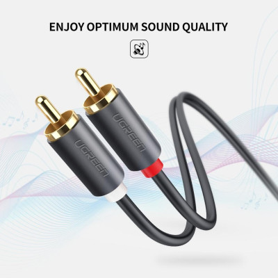 Аудиокабель UGREEN RCA x2 Male to Male - 3m 10519 Аудиокабель UGREEN RCA x2 Male to Male - 3m 10519