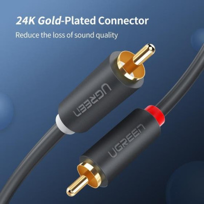 Аудиокабель UGREEN RCA x2 Male to Male - 3m 10519 Аудиокабель UGREEN RCA x2 Male to Male - 3m 10519