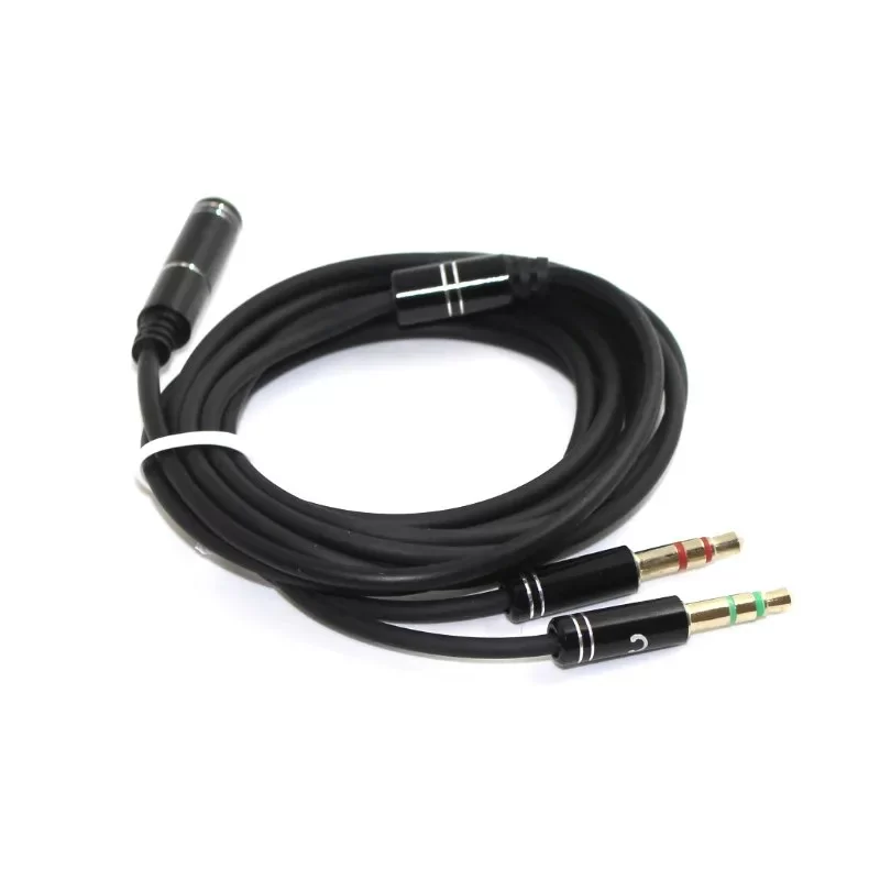 Audio Cable Gold Touch Extension Audio Cable 2PL Male 1m E-2PL-EX-1 Color:black