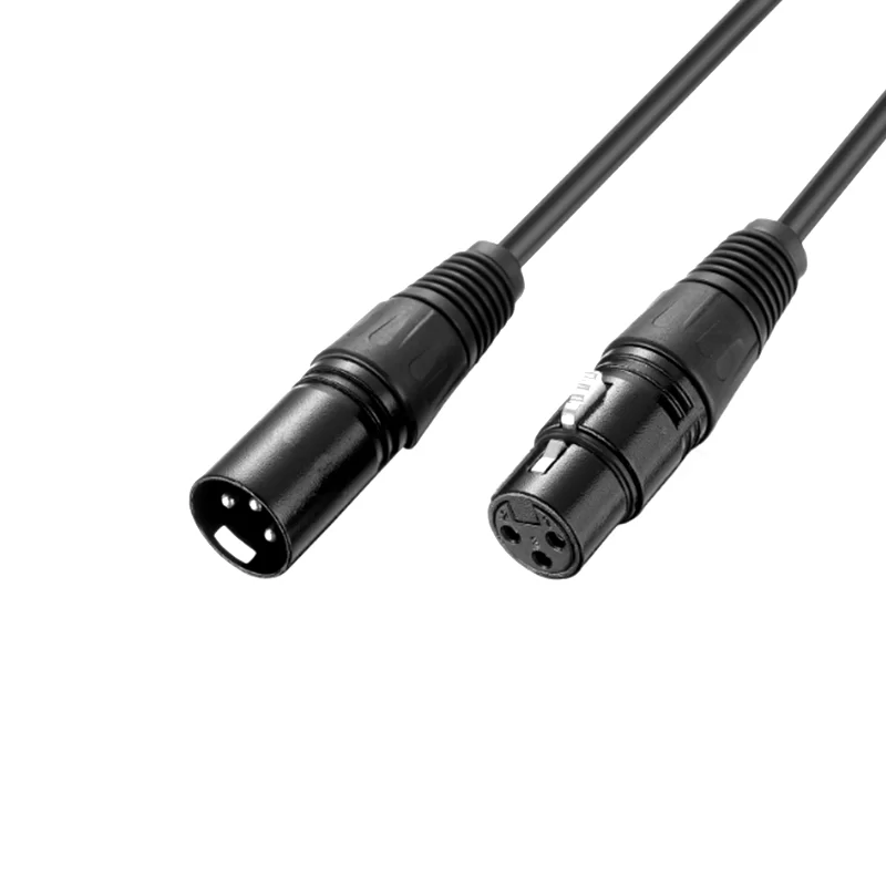 Audio Cable Gold Touch XLR M/F Copper Cable 5m Black Plug CH-XLR-MFB-5