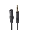 Audio Cable Gold Touch XLR Male to 6.35mm Male Audio Cable 1.8m Black Plug CH-XLR-6.35-MMB-1.8