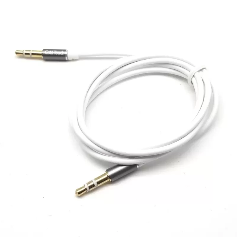 Аудиокабель Gold Touch Slim 3.5mm to 3.5mm 0.5m белый E-PLSW-05
