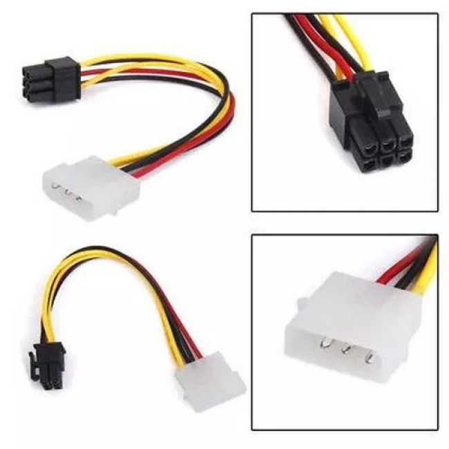 Адаптер Molex Power To 6Pin Female PCIe Card E-MOLEX-6PIN