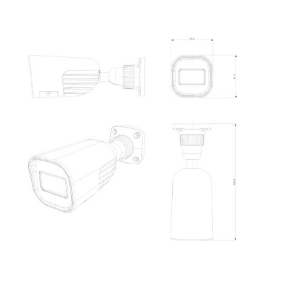 מצלמת צינור Provison Tube camera I4 IP 5Mp fixed 2.8mm lense 20m IR IP67 POE מצלמת צינור Provison Tube camera I4 IP 5Mp fixed 2.8mm lense 20m IR IP67 POE