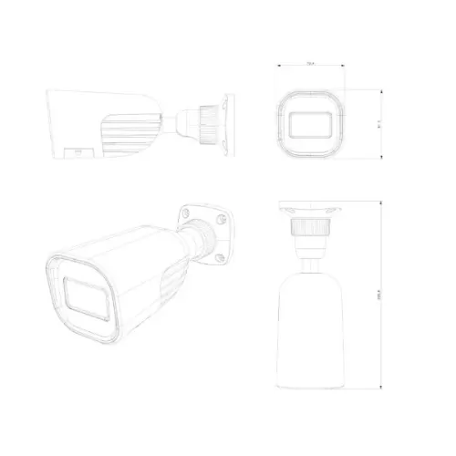 מצלמת צינור Provison Tube camera I4 IP 5Mp fixed 2.8mm lense 20m IR IP67 POE I2-350IPSN-28-V4 צבע לבן מצלמת צינור Provison Tube camera I4 IP 5Mp fixed 2.8mm lense 20m IR IP67 POE I2-350IPSN-28-V4 צבע לבן