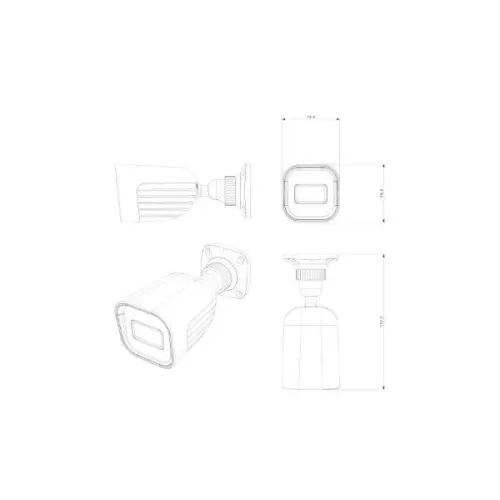 מצלמת צינור Provison Tube camera I2-320IPSN-28-V2 AHD 2.8 2MP I2-320IPSN-28-V2 צבע לבן