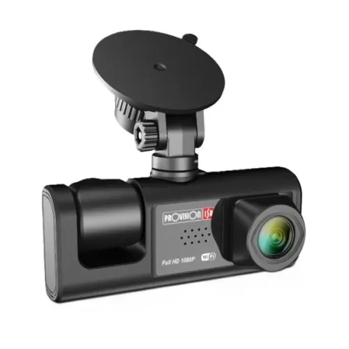 מצלמת רכב דו כיוונית Provison T2 Dual FHD WIFI CAMERA T2 צבע שחור