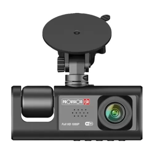 מצלמת רכב דו כיוונית Provison T2 Dual FHD WIFI CAMERA T2 צבע שחור