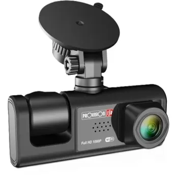 מצלמת רכב דו כיוונית Provison T2 Dual FHD WIFI CAMERA T2 צבע שחור