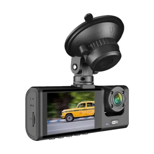 מצלמת רכב דו כיוונית Provison T2 Dual FHD WIFI CAMERA T2 צבע שחור