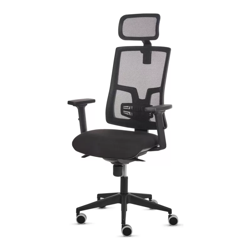 כיסא משרדי ארגונומי Fellowes Eleganza Plus שחור