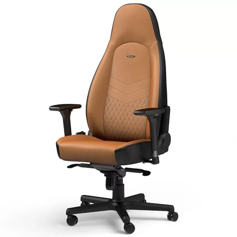 כיסא גיימינג Noblechairs ICON Real Leather קוניאק, שחור