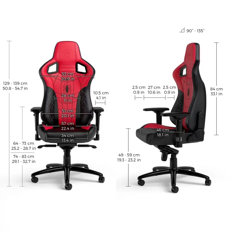 כיסא גיימינג Noblechairs EPIC Spider-Man Edition שחור, אדום