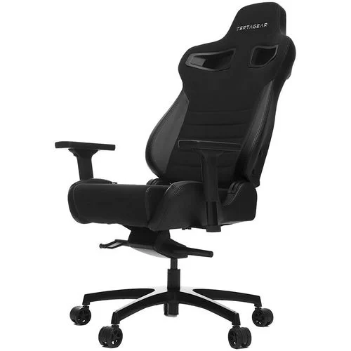 כיסא גיימינג VERTAGEAR Racing Series P-Line PL4500 Coffee Fiber With Silver Embroirdery Black Edition צבע שחור