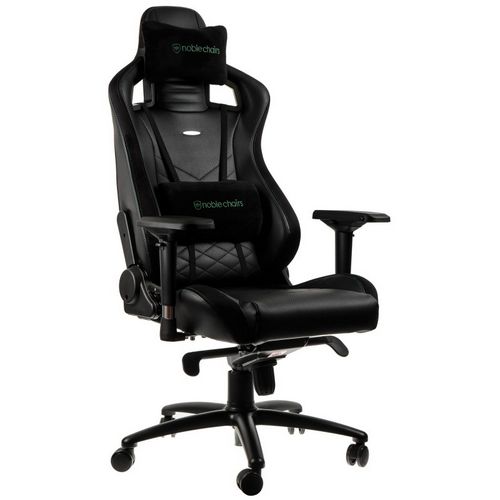 Игровое Кресло Noblechairs EPIC черный, зеленый