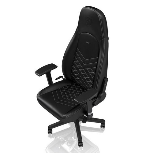 כיסא גיימינג Noblechairs ICON שחור, פלטינום לבן