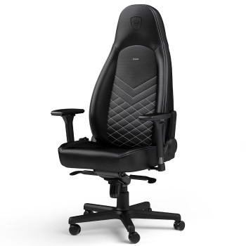 Игровое Кресло Noblechairs ICON черный, Платиновый белый, צור קשר לבדיקת מלאי