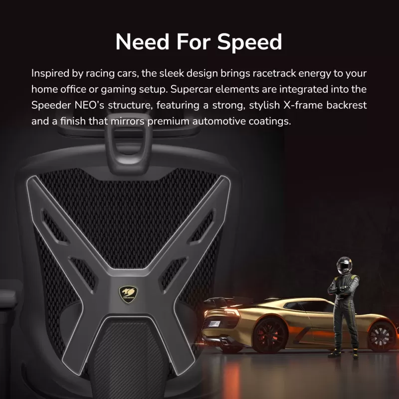 Игровое Кресло COUGAR SPEEDER NEO Цвет:чёрный