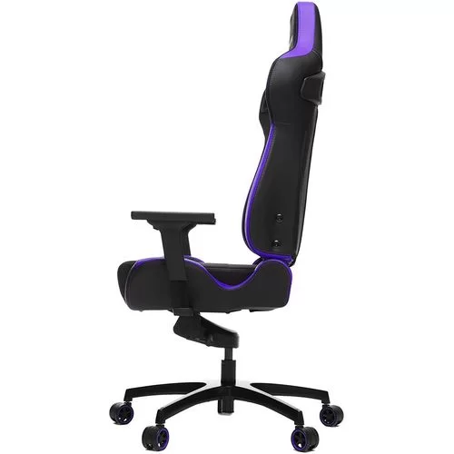 כיסא גיימינג VERTAGEAR Racing Series P-Line PL4500 Coffee Fiber With Silver Embroirdery Black/Purple Edition צבע שחור, סגול