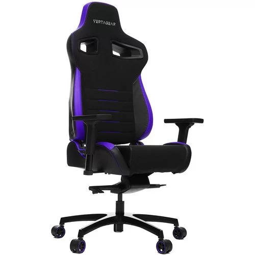 כיסא גיימינג VERTAGEAR Racing Series P-Line PL4500 Coffee Fiber With Silver Embroirdery Black/Purple Edition צבע שחור, סגול