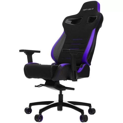 כיסא גיימינג VERTAGEAR Racing Series P-Line PL4500 Coffee Fiber With Silver Embroirdery Black/Purple Edition צבע שחור, סגול