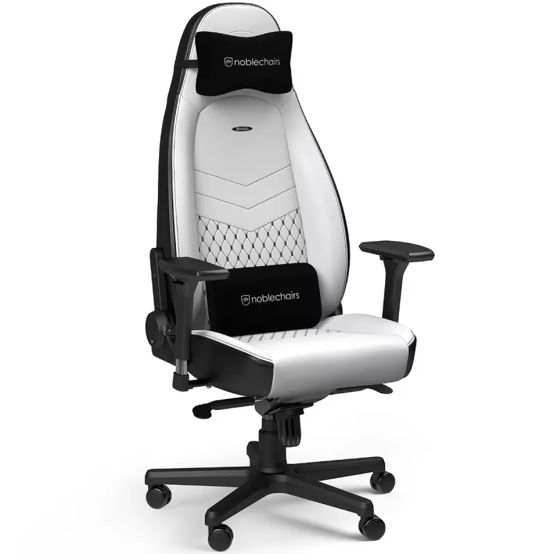 כיסא גיימינג Noblechairs ICON שחור, לבן כיסא גיימינג Noblechairs ICON שחור, לבן