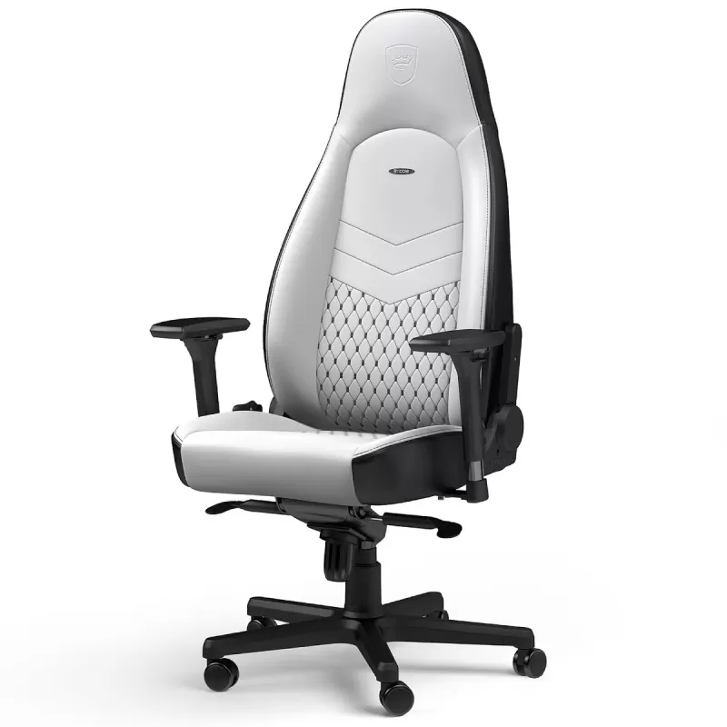 כיסא גיימינג Noblechairs ICON שחור, לבן כיסא גיימינג Noblechairs ICON שחור, לבן