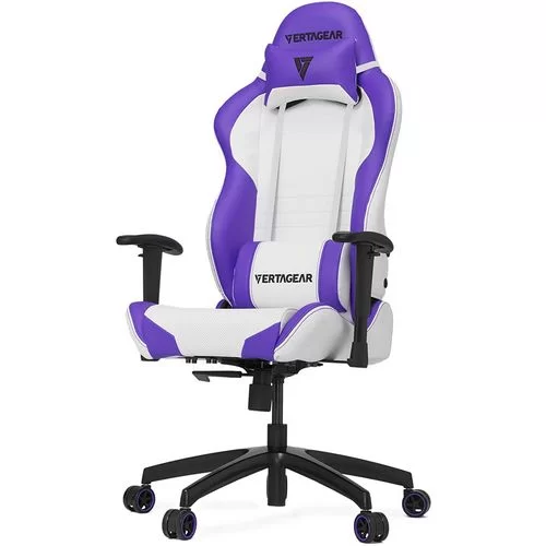 כיסא גיימינג VERTAGEAR Racing Series S-Line SL2000 White/Purple Edition צבע לבן, שחור, סגול