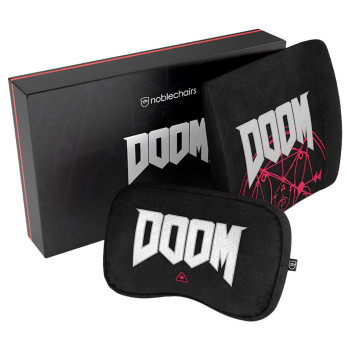 סט כריות Noblechairs Memory Foam Pillow Set - DOOM Edition צבע שחור סט כריות Noblechairs Memory Foam Pillow Set - DOOM Edition צבע שחור