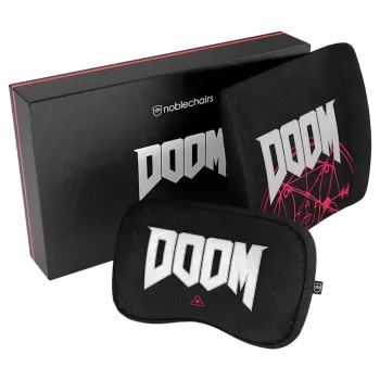 Chair Cushion Set Noblechairs Memory Foam Pillow Set - DOOM Edition NBL-SP-PST-015 Color:black Chair Cushion Set Noblechairs Memory Foam Pillow Set - DOOM Edition NBL-SP-PST-015 Color:black
