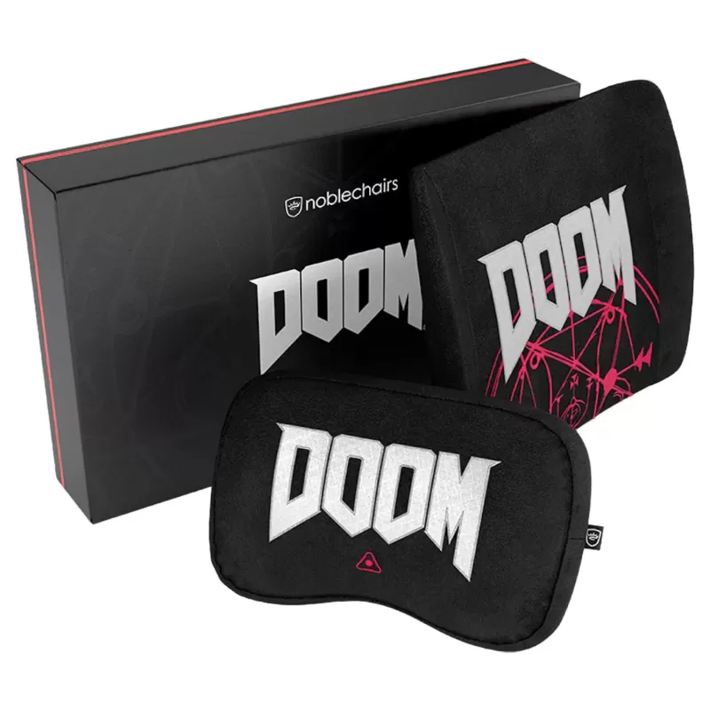 Chair Cushion Set Noblechairs Memory Foam Pillow Set - DOOM Edition NBL-SP-PST-015 Color:black