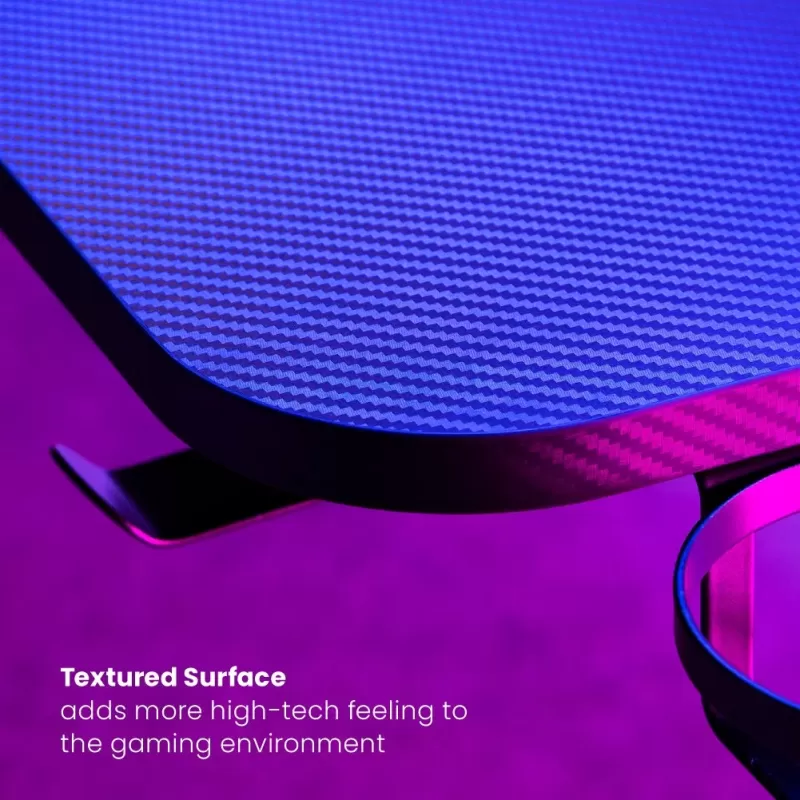 Gaming Desk and Chair Set Lumi LIGHTNING BLUE RGB GMD09-2 L GMD09-2 + SCORPIUS LIGHTNING BLUE RGB Color:blue
