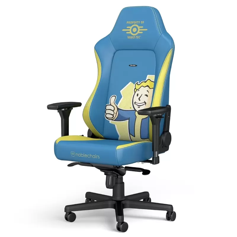 כיסא גיימינג Noblechairs HERO Fallout Vault Tec Edition צבע כחול, צהוב